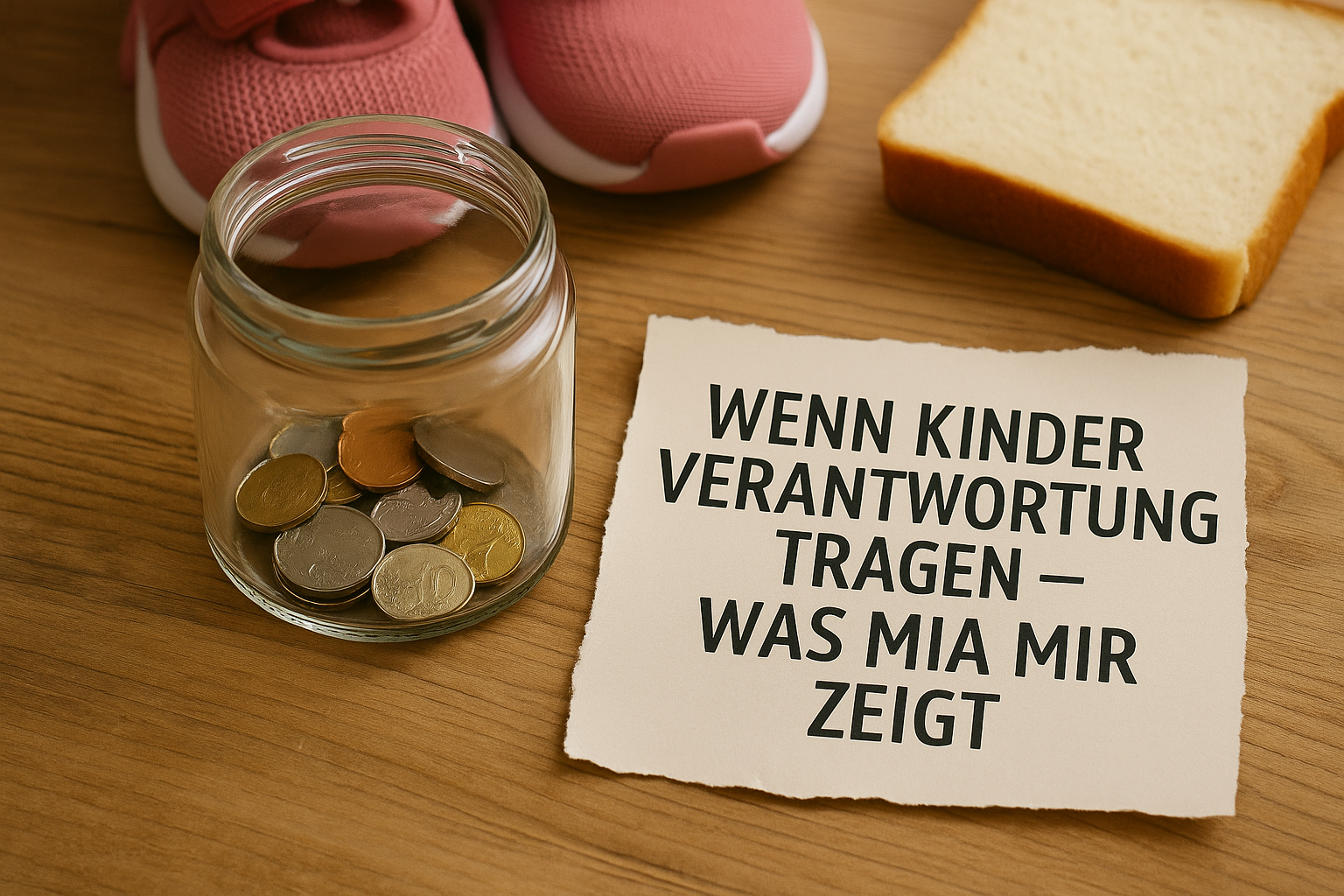 Leeres Einmachglas mit wenigen Münzen auf einem Küchentisch – Symbol für Kinderarmut in Paderborns Südstadt
