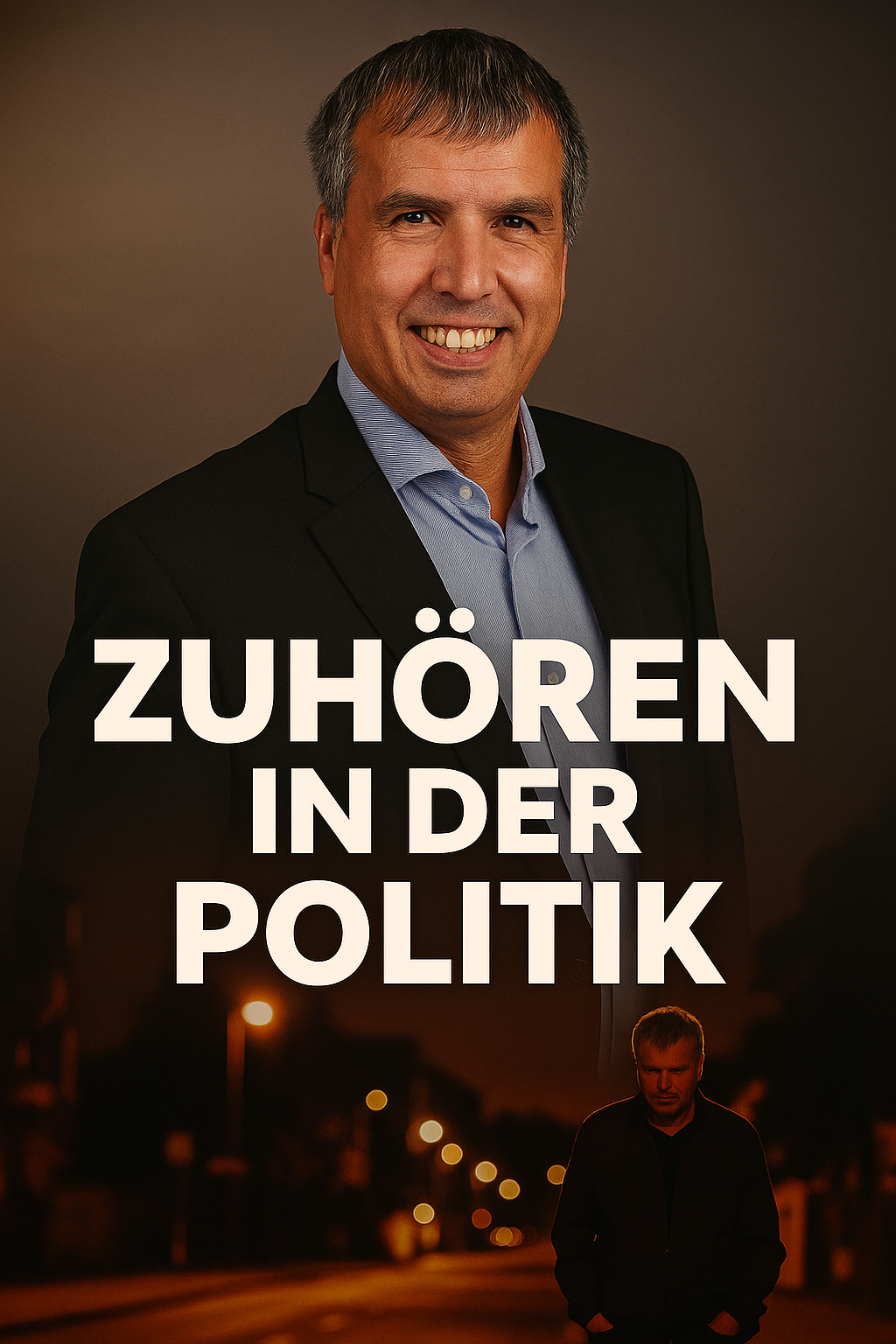 Bernd Wroblewski vor rotem Hintergrund mit Zitat: „Zuhören ist nicht das Gegenteil von Entscheiden – es ist der Anfang davon.“