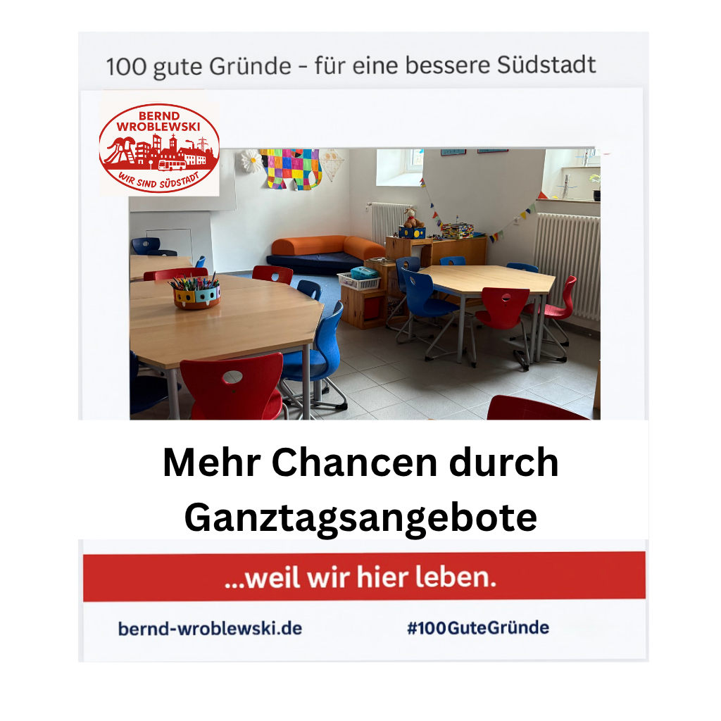 OGS-Raum der Karlschule Paderborn – Symbolbild für Ganztagsangebote in der Südstadt