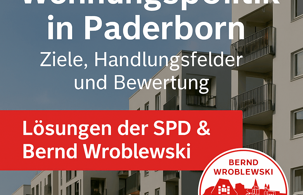 Wohnungspolitik in Paderborn – Lösungen der SPD und Bernd Wroblewski mit Blick auf moderne Wohnhäuser