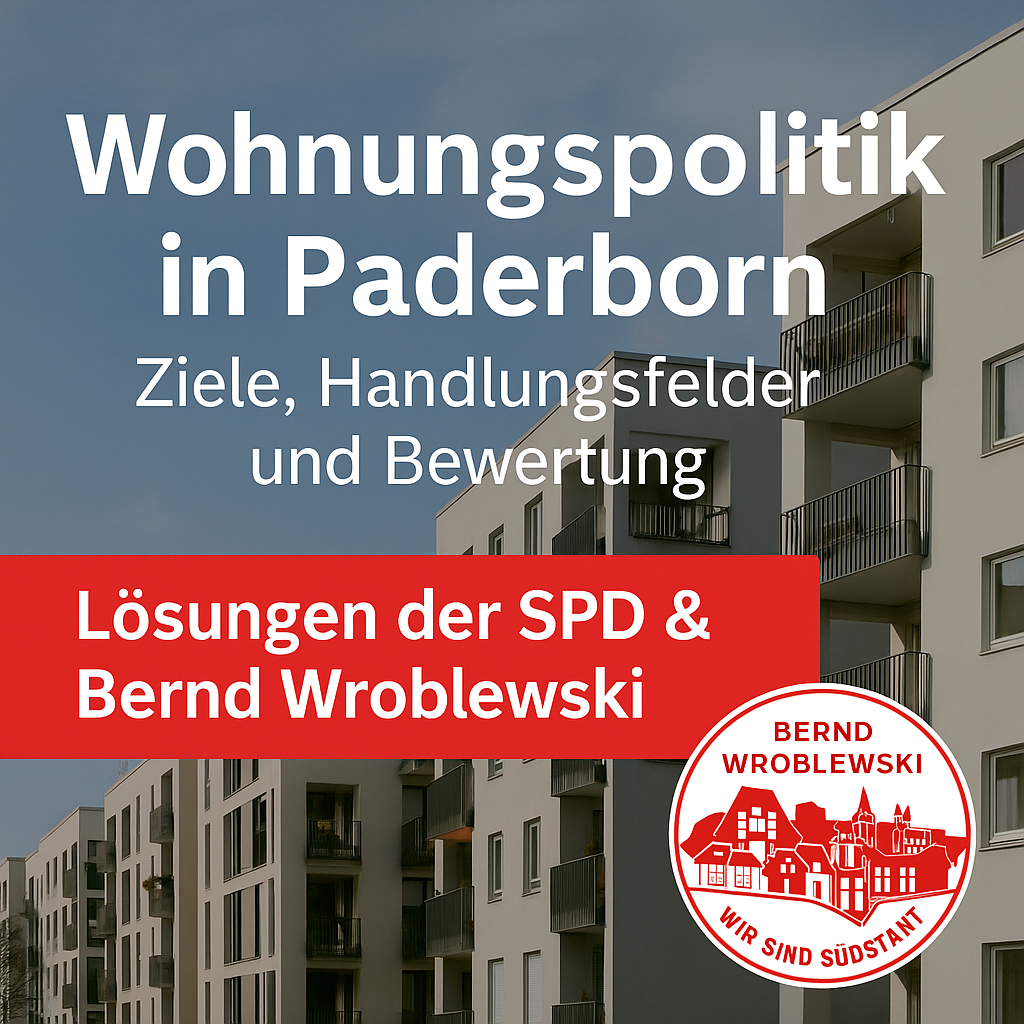 Wohnungspolitik in Paderborn – Lösungen der SPD und Bernd Wroblewski mit Blick auf moderne Wohnhäuser