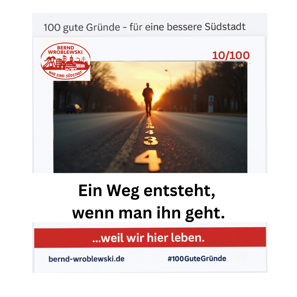 Bernd Wroblewski auf dem Weg durch die Südstadt – Rückblick nach 10 Tagen der Kampagne
