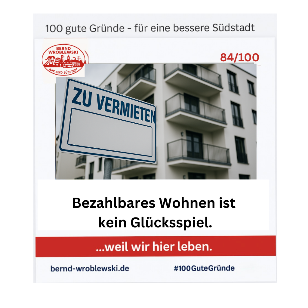 Wohnhaus mit „Zu vermieten“-Schild – Bezahlbares Wohnen in Paderborn